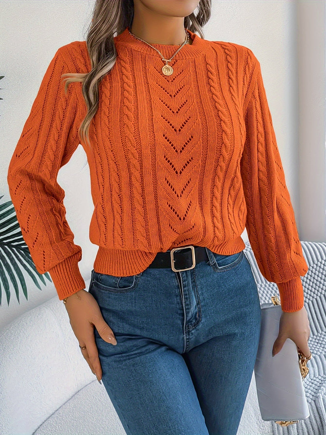 Blythe | Cable Knit Textured Sweater