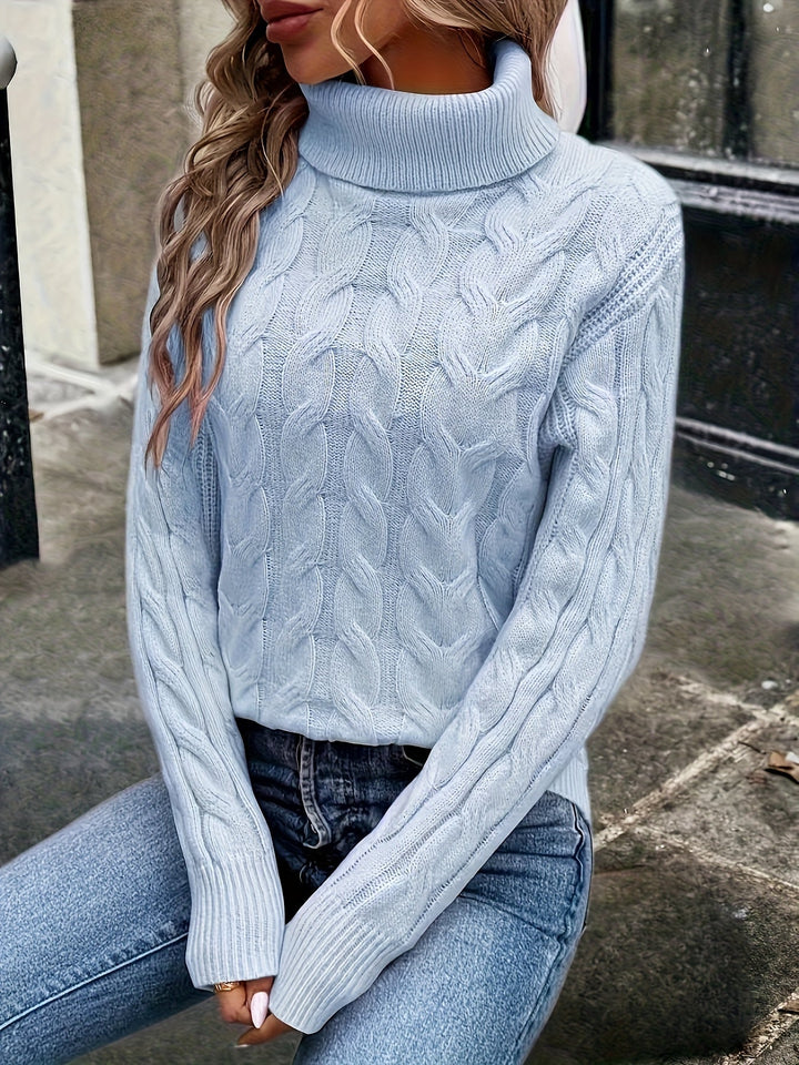Celeste | Cozy Cable Knit Turtleneck