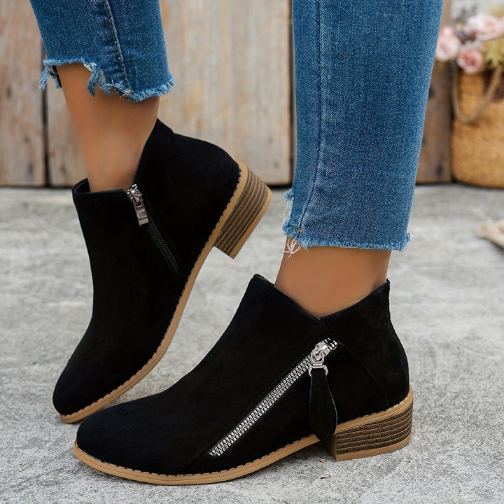 Bianca | Daily Ankle Boots with Side Zipper