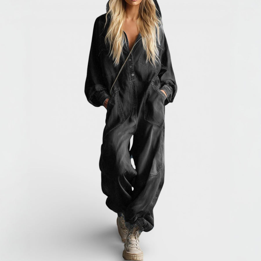 Sierra | Long Sleeve Hoodie Jumpsuit