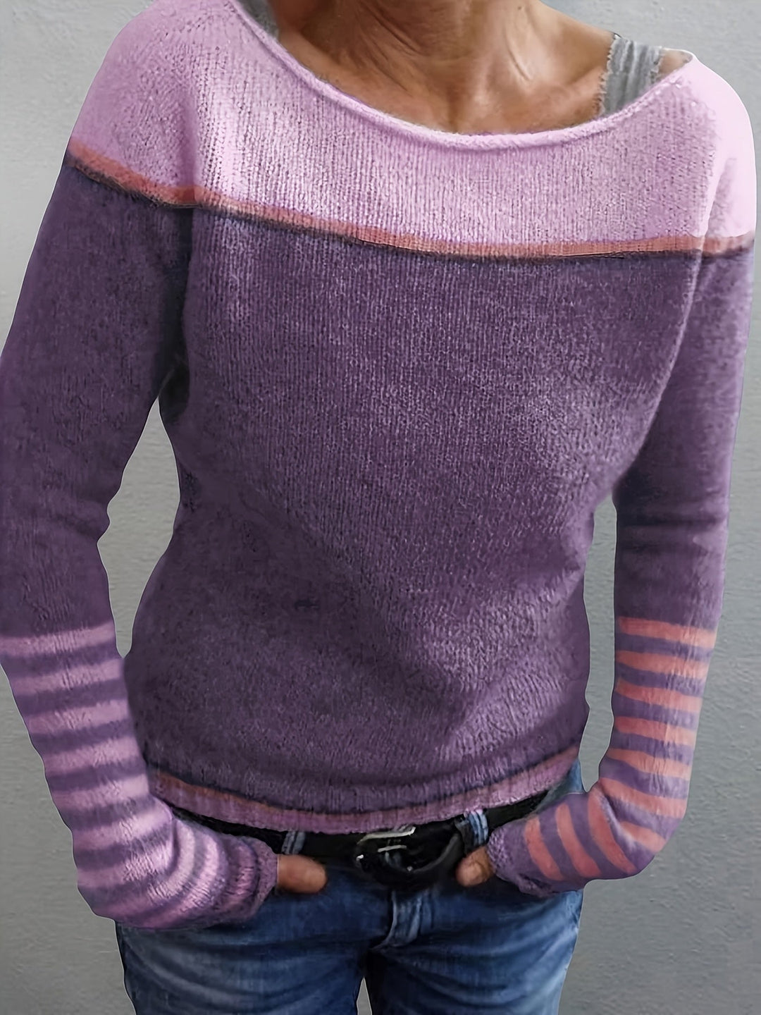 Francesca | Color-Block Bootneck Sweater