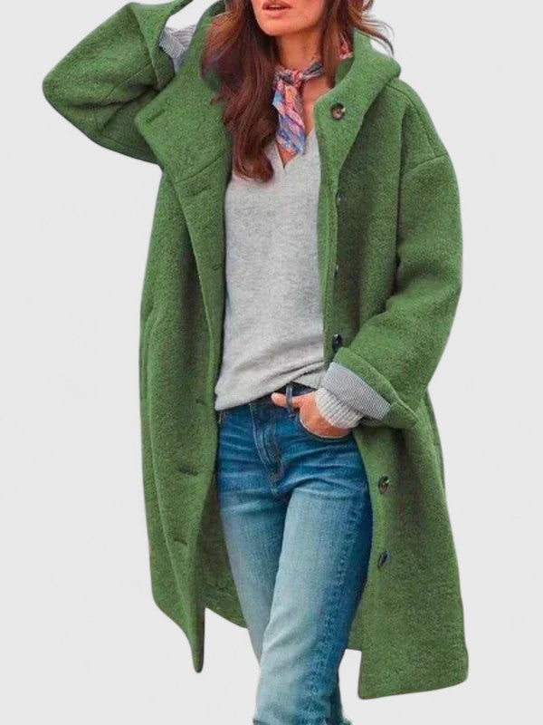 FREYA – TEXTURE RICH HOODED COAT
