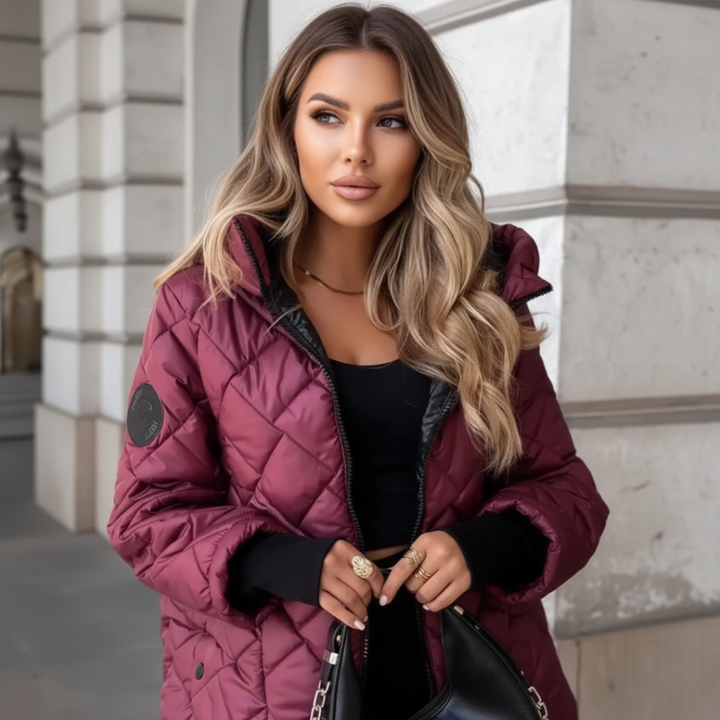 CAMILA – LUXE QUILTED HOODED PUFFER JACKET