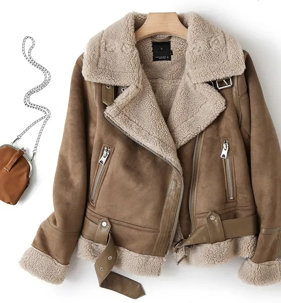 Ladies Vintage Pilot Bomber Jacket