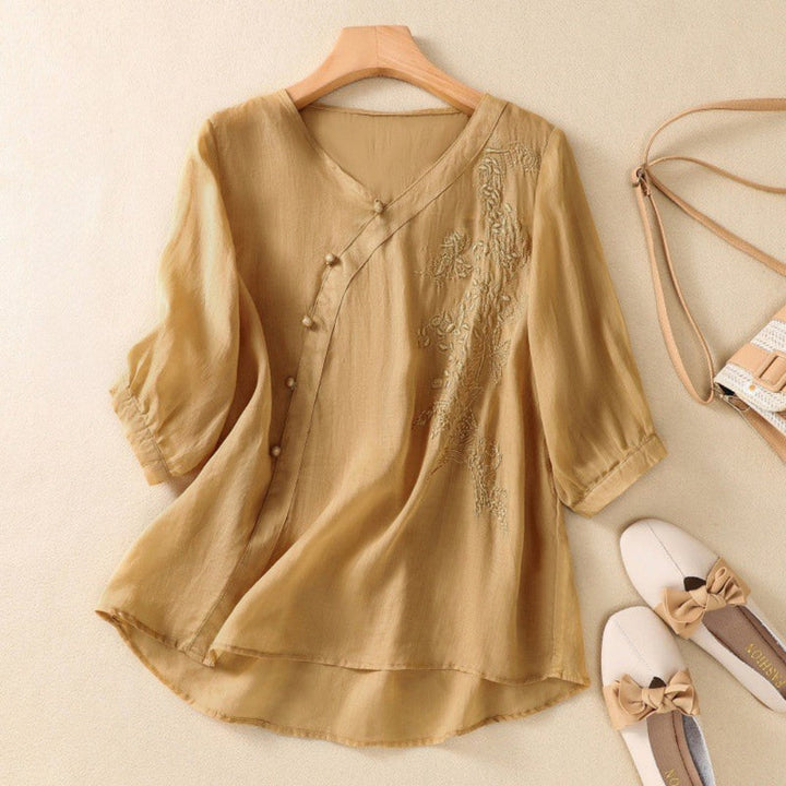 Stella - Asymmetrical Button Tunic