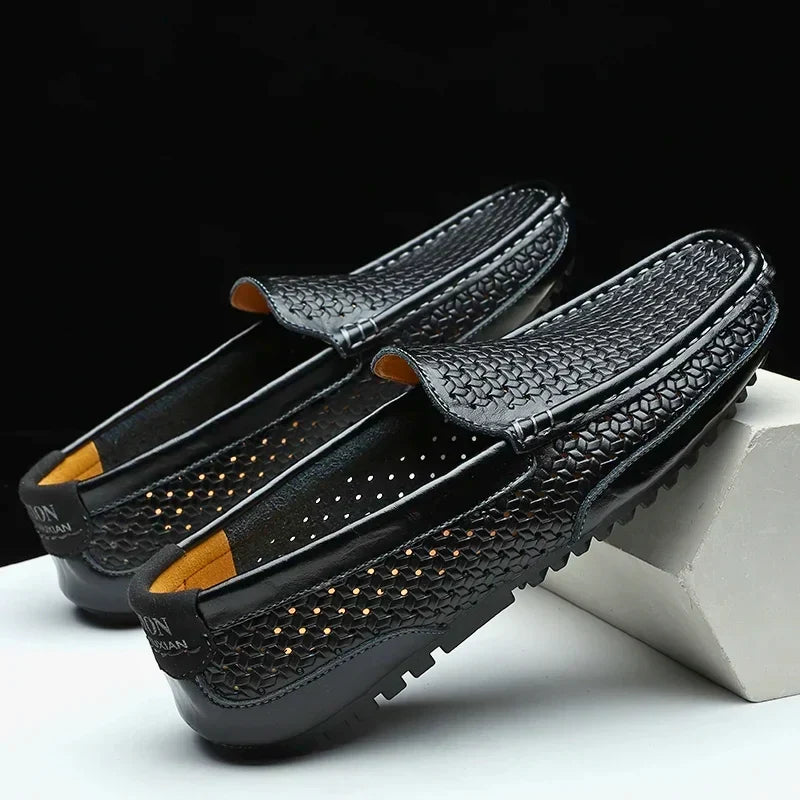 Edmond Genuine Leather Slip-Ons