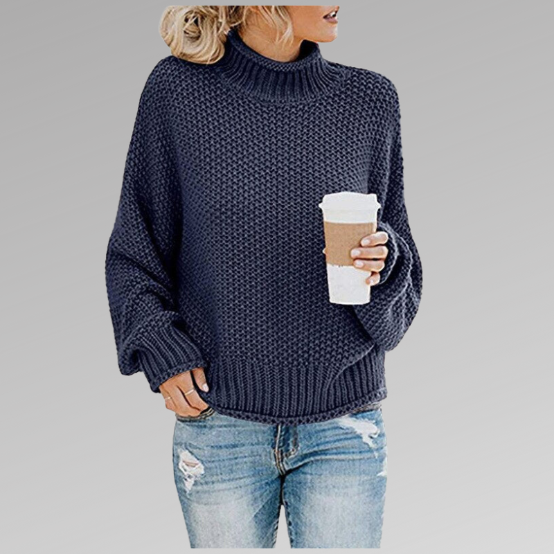 Women's Chunky Cable Knit Turtleneck