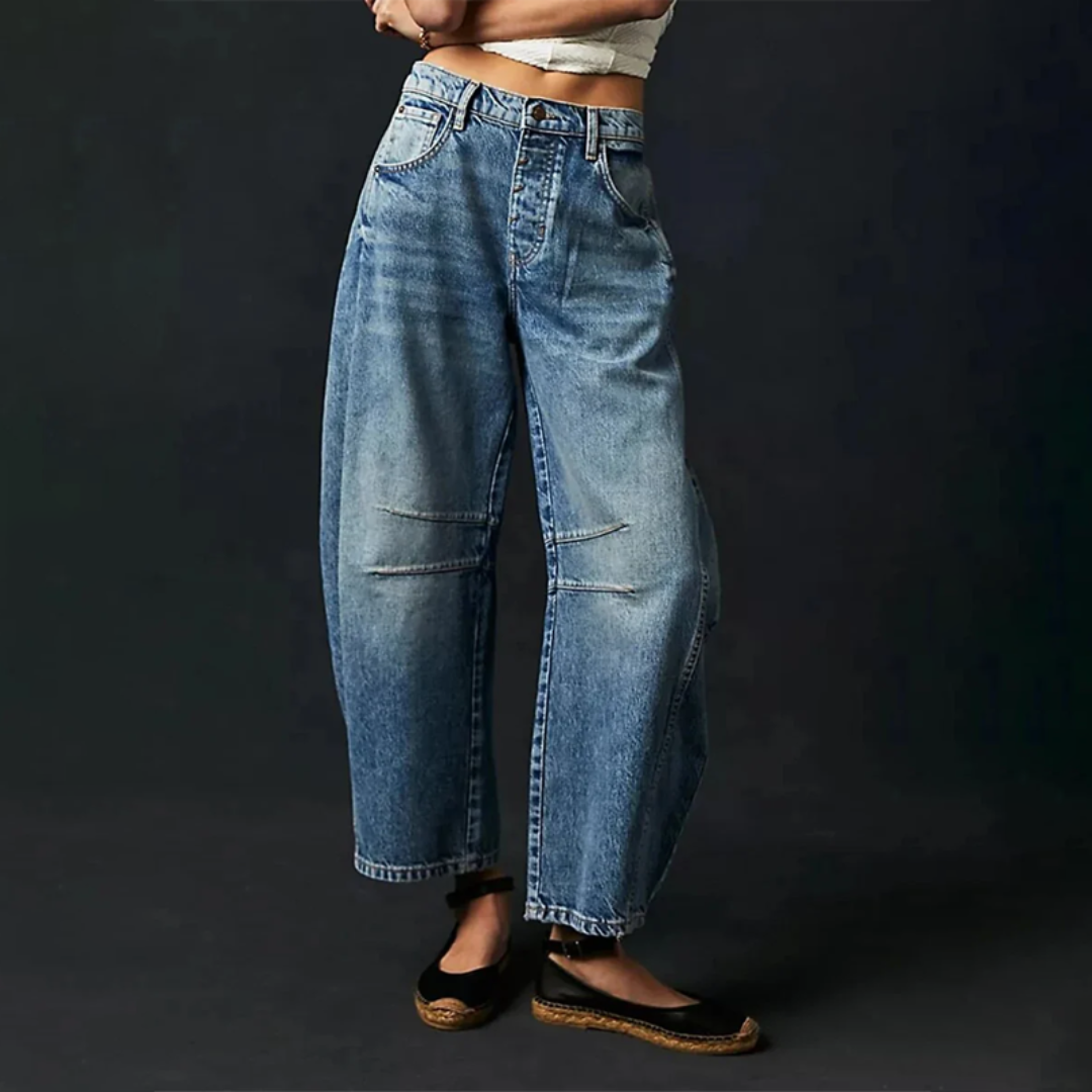 Tatum | Barrel Leg Jeans with High Waist and Relaxed Fit