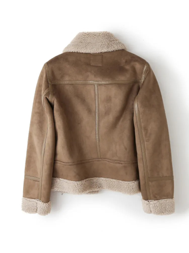 Ladies Vintage Pilot Bomber Jacket