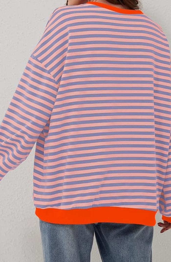 Stylish Striped Oversized Sweater for Women