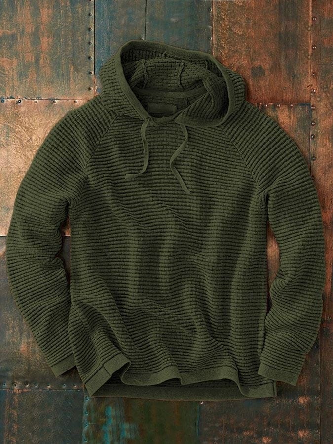 PETER – TEXTURED KNIT HOODIE