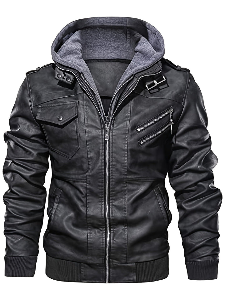 Roderick | Robust Biker Jacket with Hood
