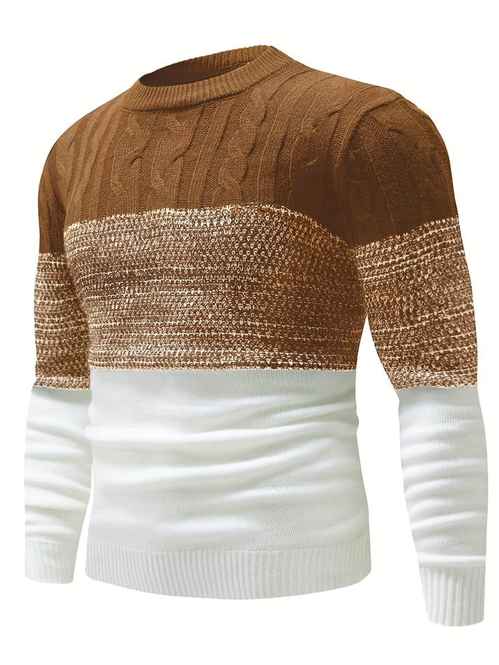Graham | Color Block Crew Neck Sweater