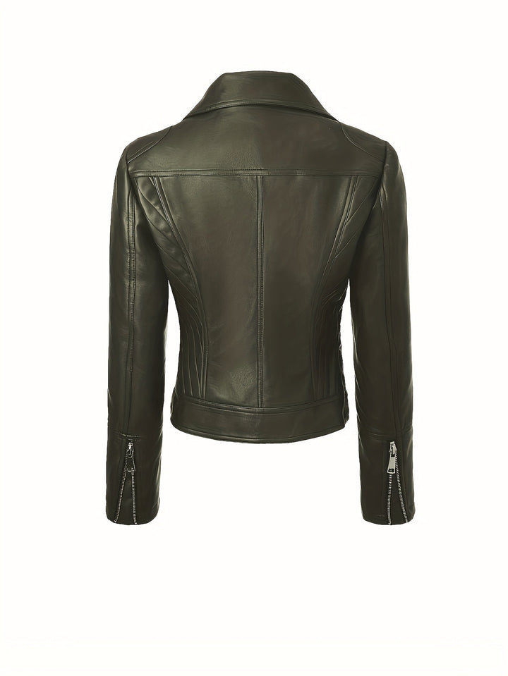 Mabel | Structured Zip-Front Moto Jacket