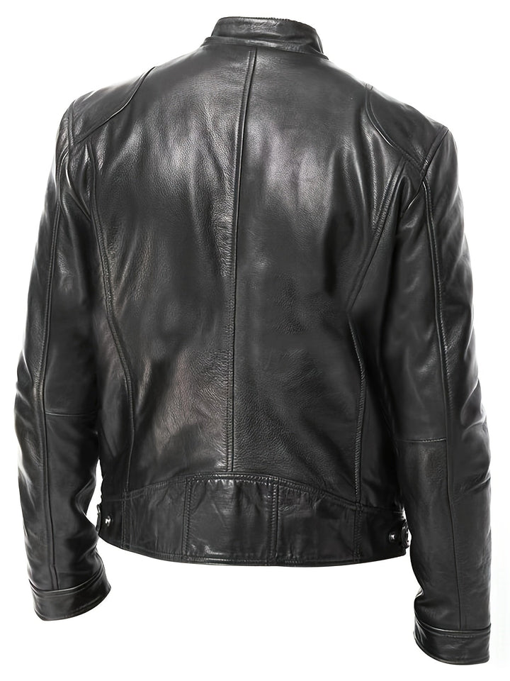 Bryson | Moto Jacket with Stand-Up Collar