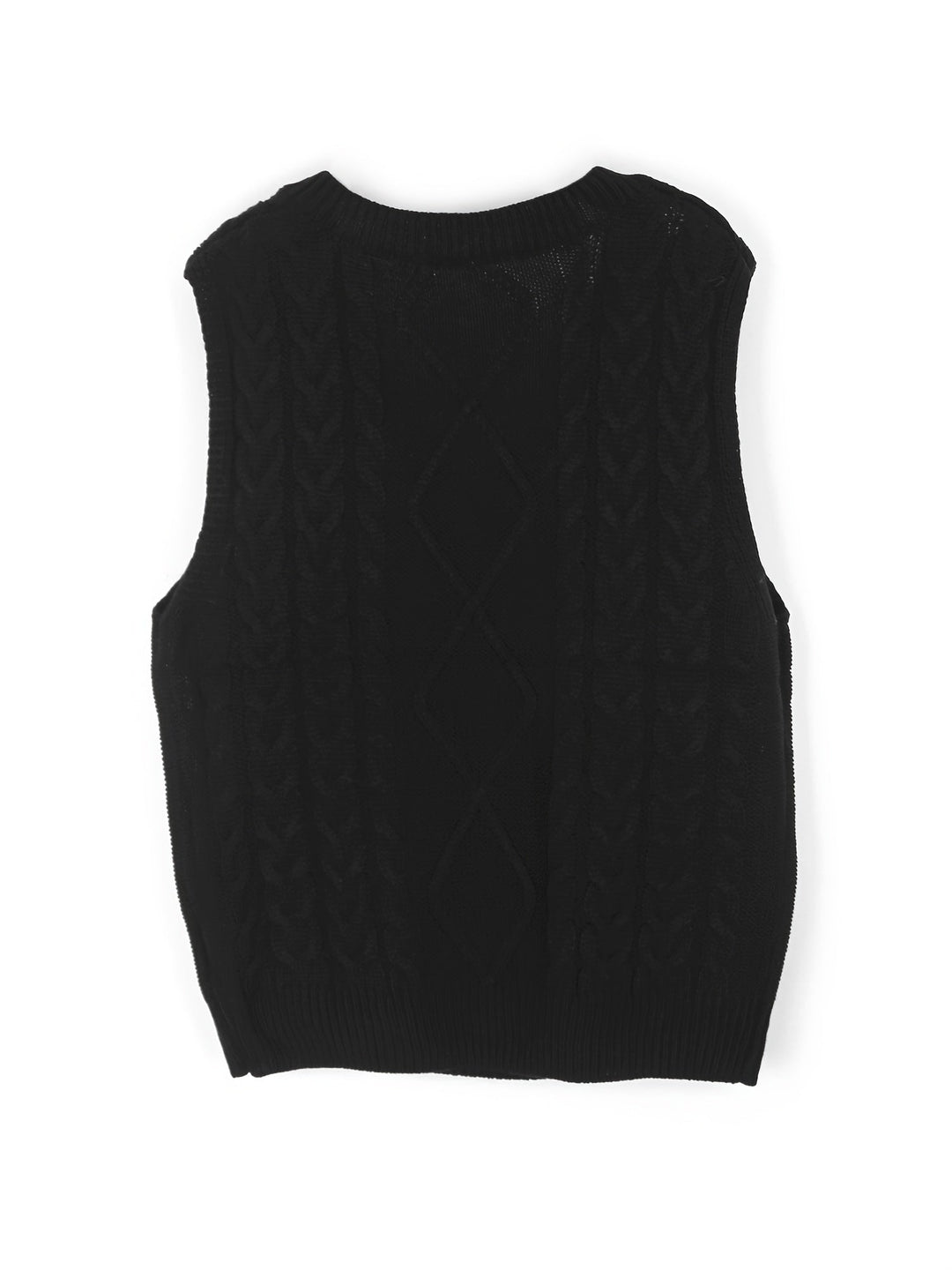 Cora | Cozy Cable Knit V-Neck Sweater Vest