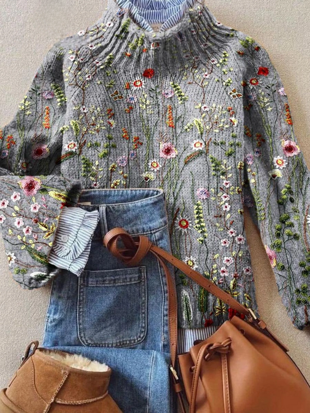 Abigail | Timeless Vintage Floral Sweater