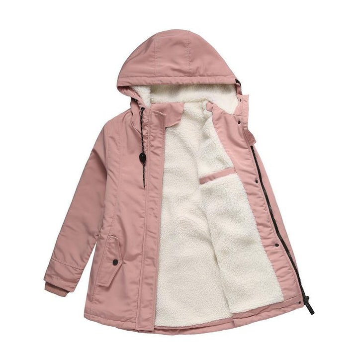 AMINA - Insulated winter coat with hood and quilted lining for ultimate warmth comfort