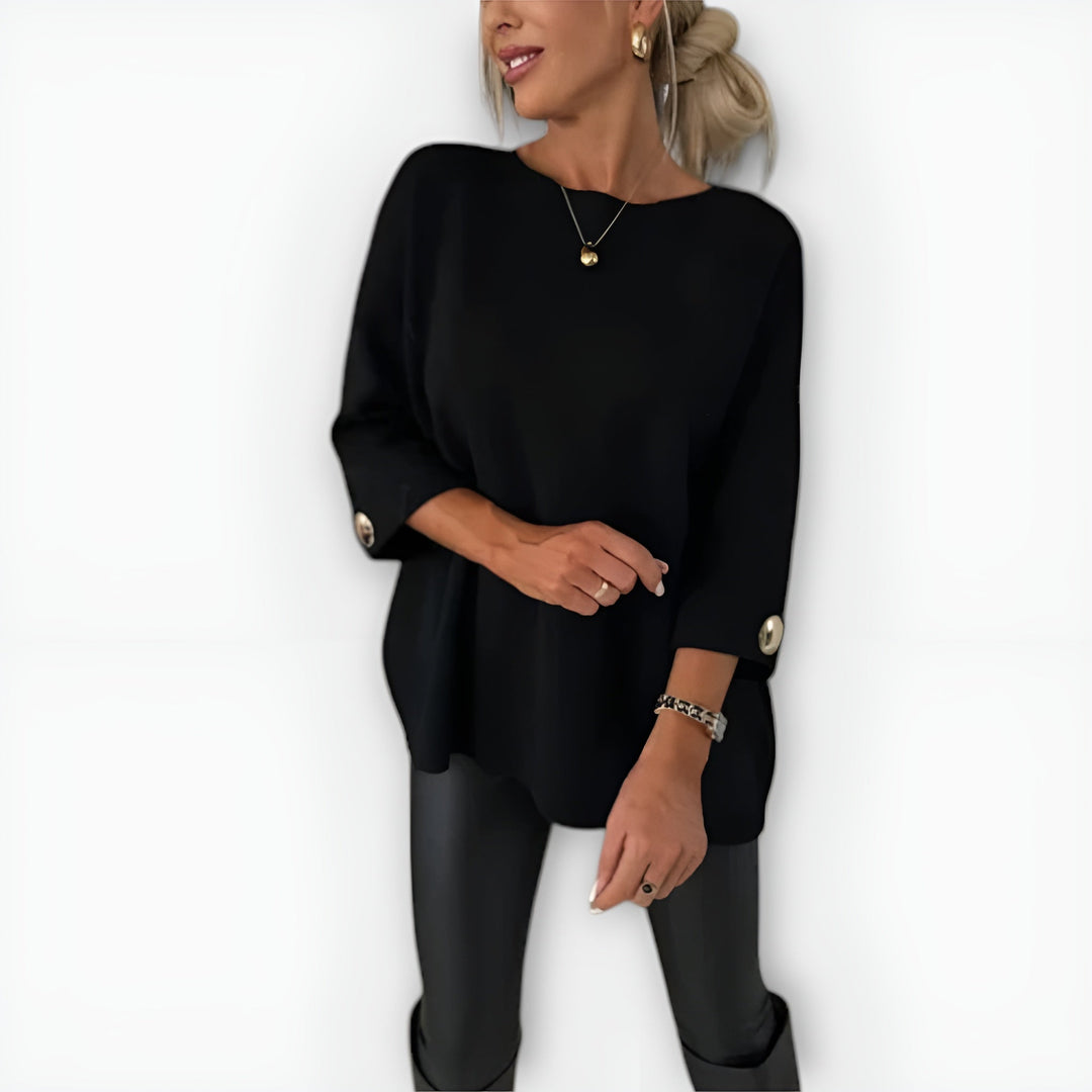 HAILEY – OVERSIZED BUTTON CUFF SWEATER
