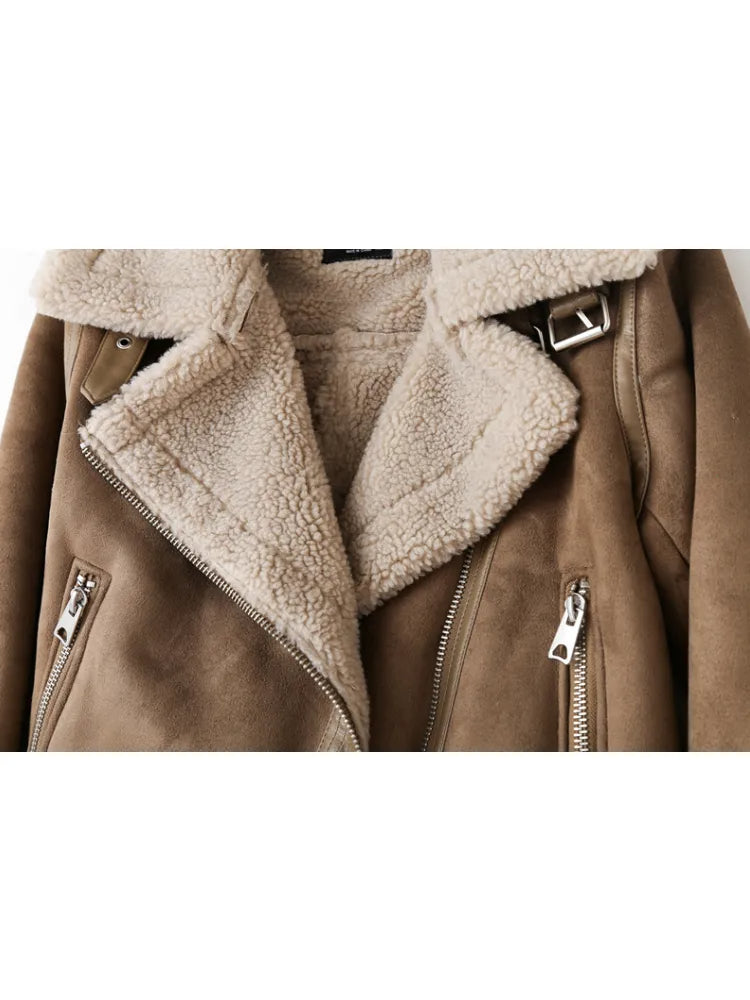 Ladies Vintage Pilot Bomber Jacket