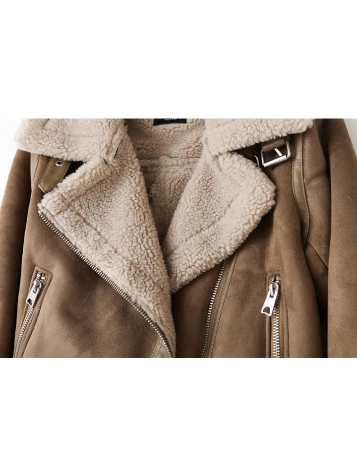 Ladies Vintage Pilot Bomber Jacket