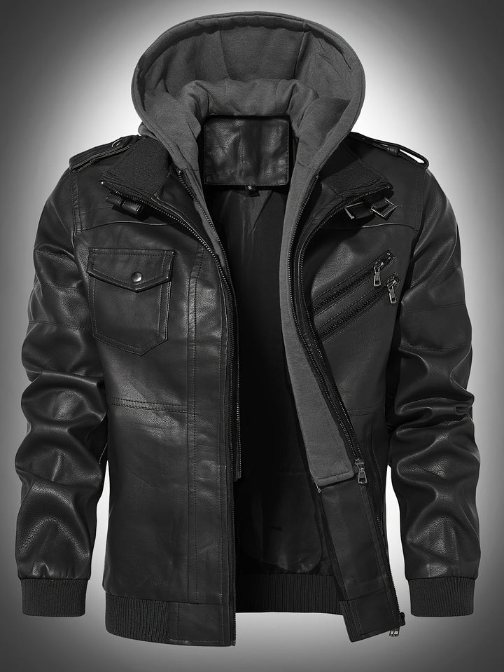 Roderick | Robust Biker Jacket with Hood