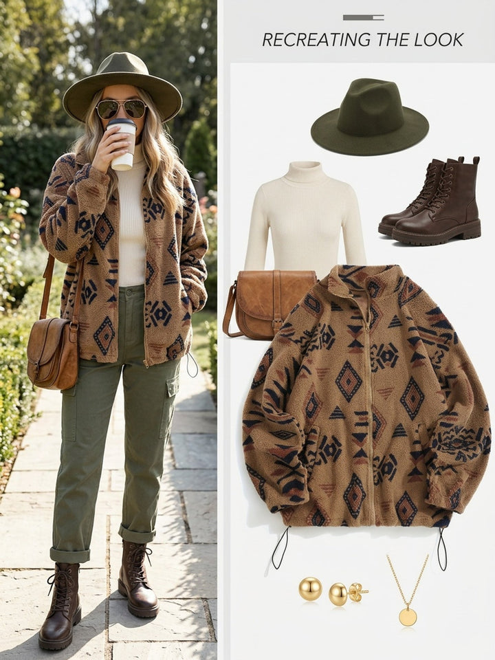 Carmen | Printed Zip-Up Jacket