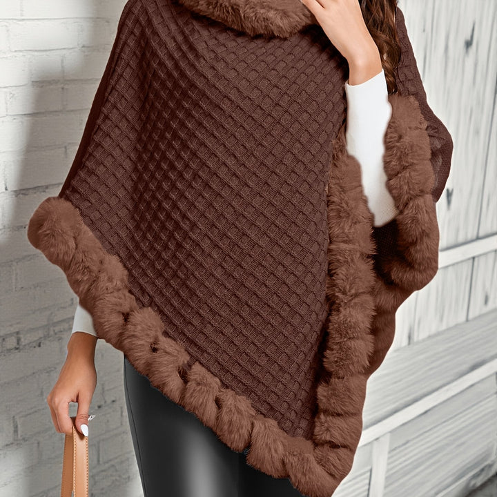 Willow | Cozy Fur-Trimmed Poncho