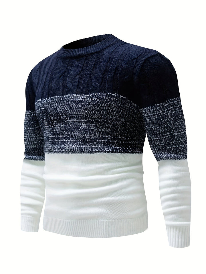 Graham | Color Block Crew Neck Sweater