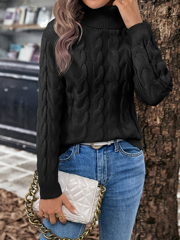 Celeste | Cozy Cable Knit Turtleneck