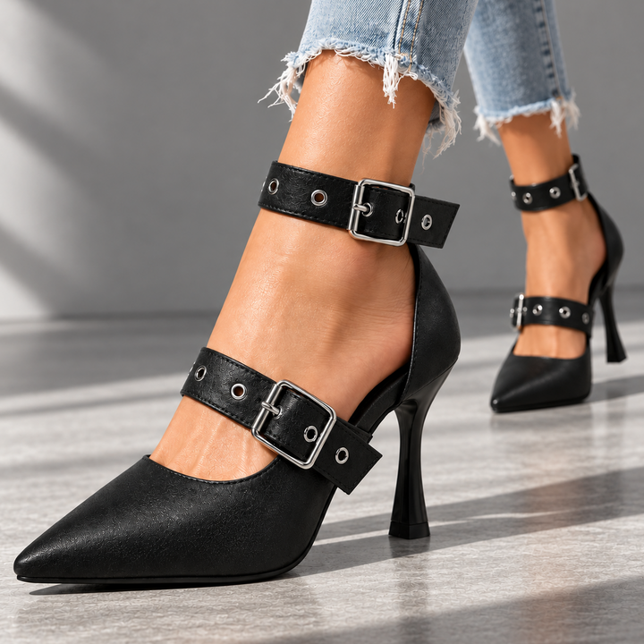 Vivian | Women's Pumps with Buckles and Pointed Toe