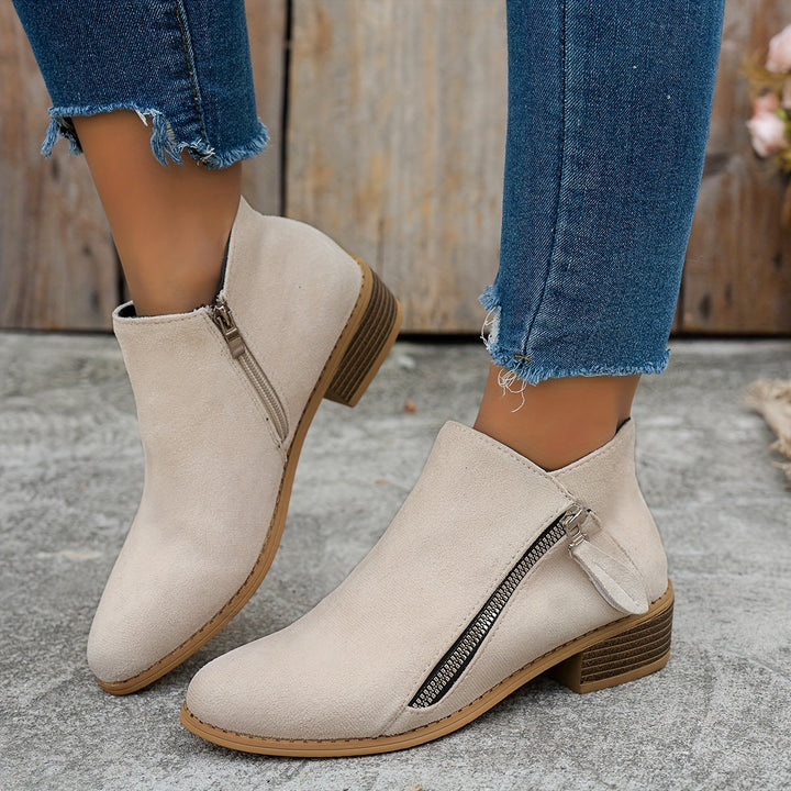 Bianca | Daily Ankle Boots with Side Zipper