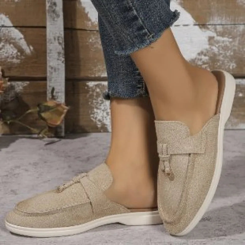 Oakley | Women's Loafer Mules with Tassels and Stitching