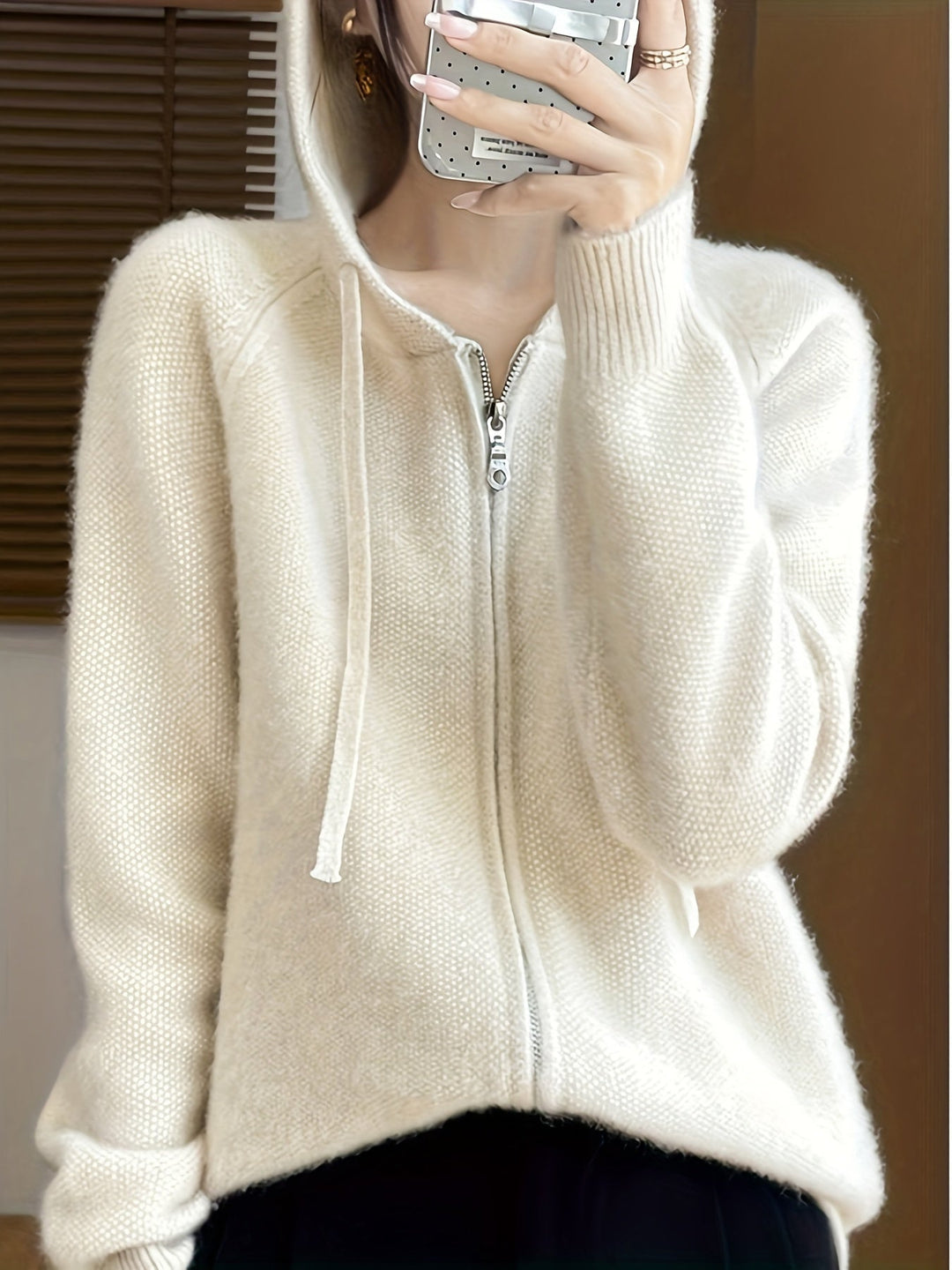Bianca | Hoodie Cardigan with Zipper