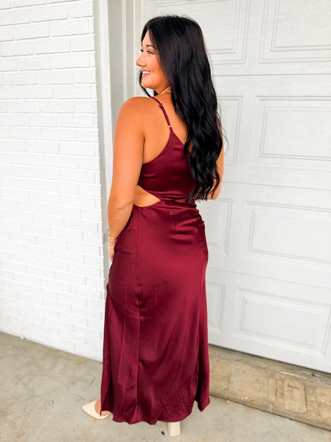 Esther | Women's Maxi Dress with One Shoulder and Cutout