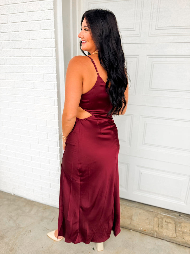 Esther | Women's Maxi Dress with One Shoulder and Cutout