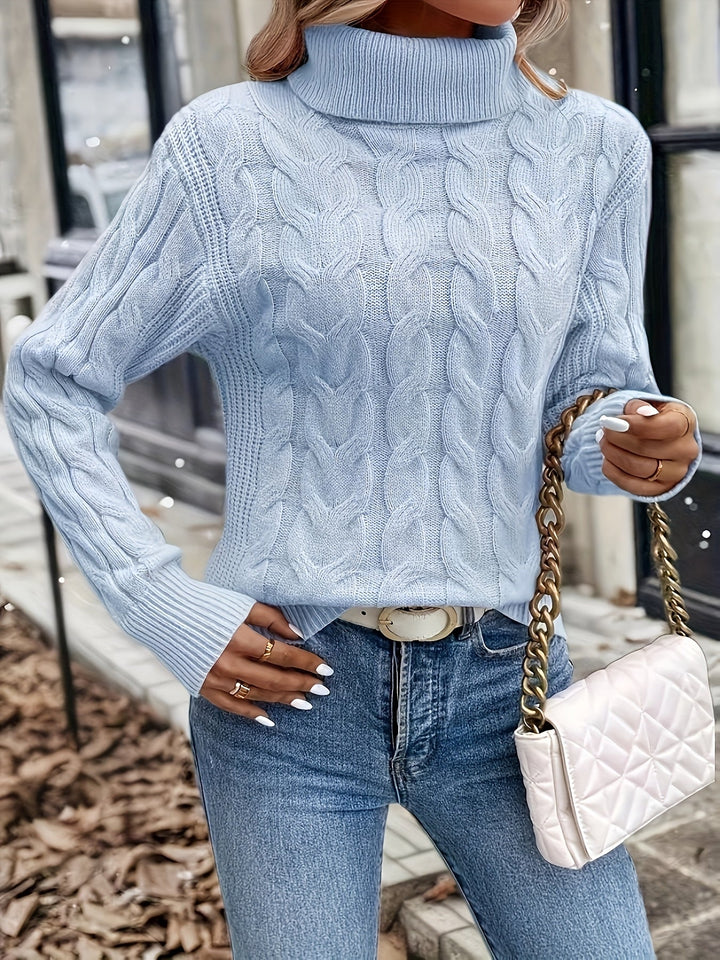 Celeste | Cozy Cable Knit Turtleneck