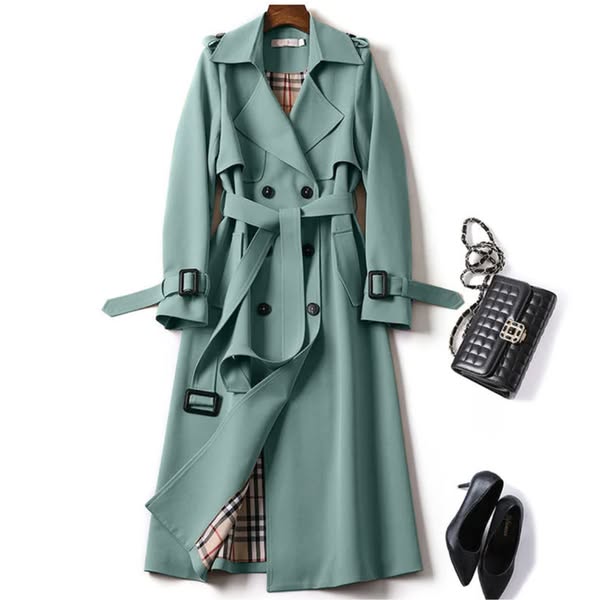 Ladies Reversible Belted Trench Coat