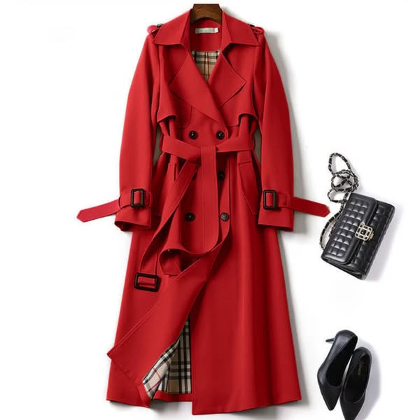 Ladies Reversible Belted Trench Coat