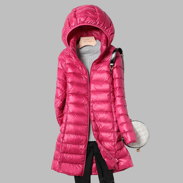 Julia | Women's Puffer Coat with Hood and Zipper