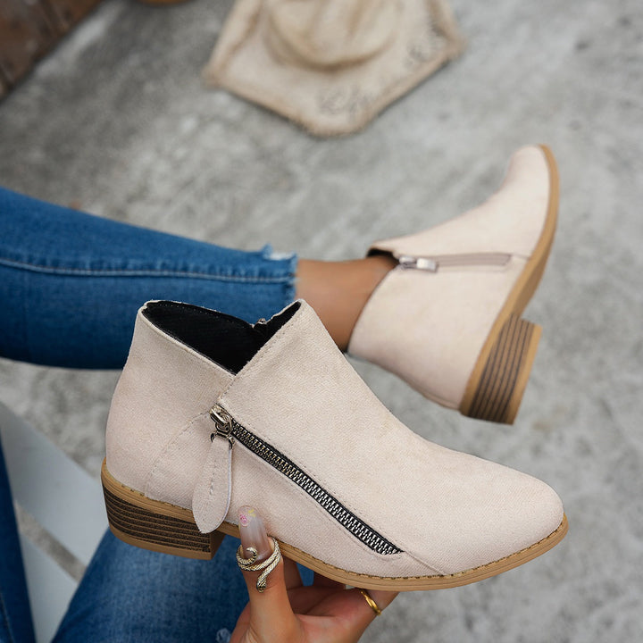 Bianca | Daily Ankle Boots with Side Zipper