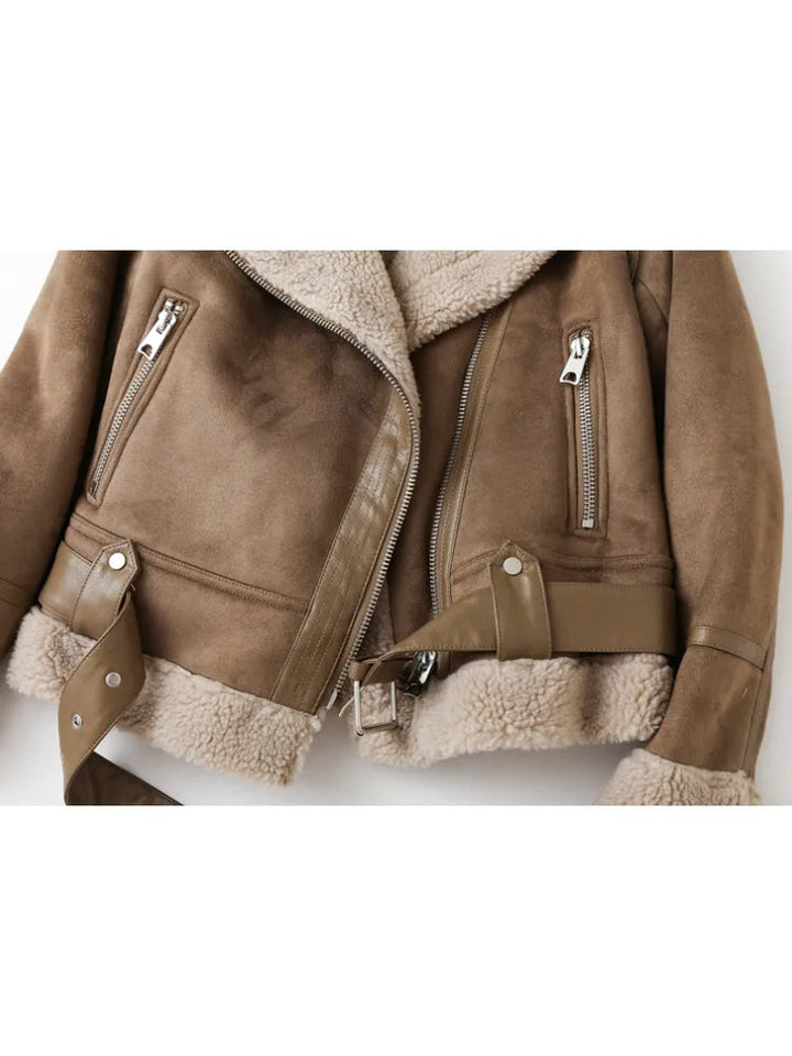 Ladies Vintage Pilot Bomber Jacket