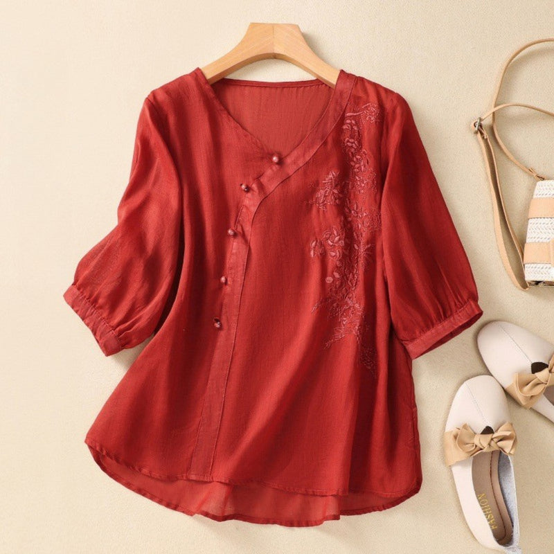 Stella - Asymmetrical Button Tunic
