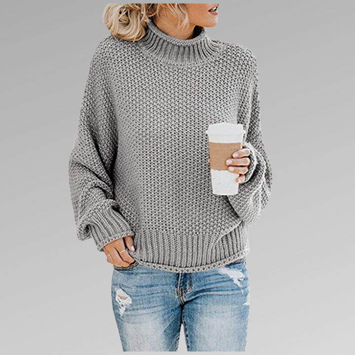 Women's Chunky Cable Knit Turtleneck