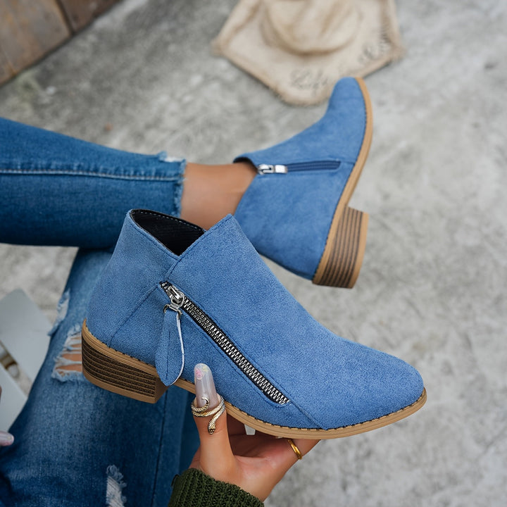 Bianca | Daily Ankle Boots with Side Zipper