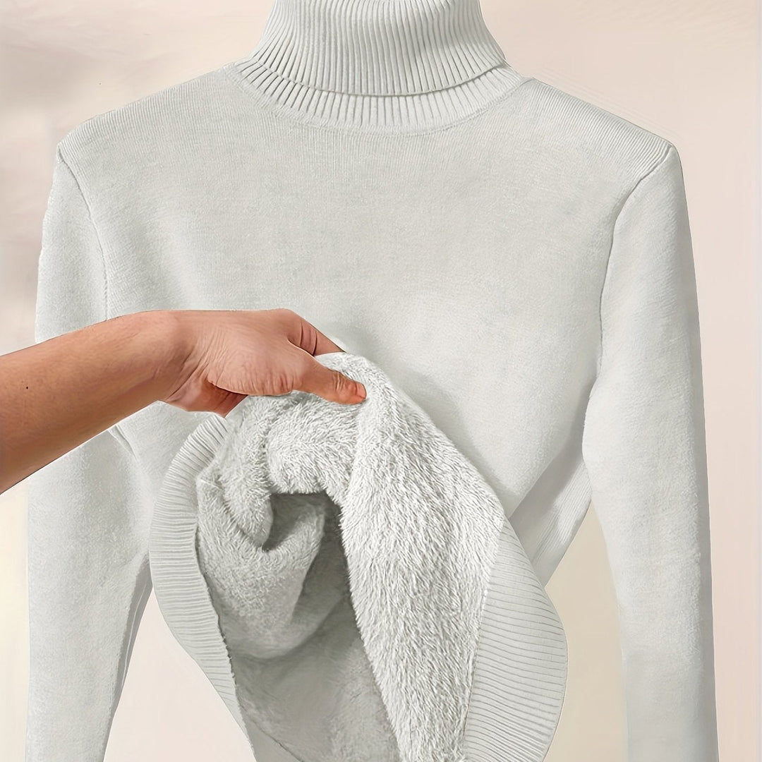 Selena | Cozy Lined High Neck Sweater