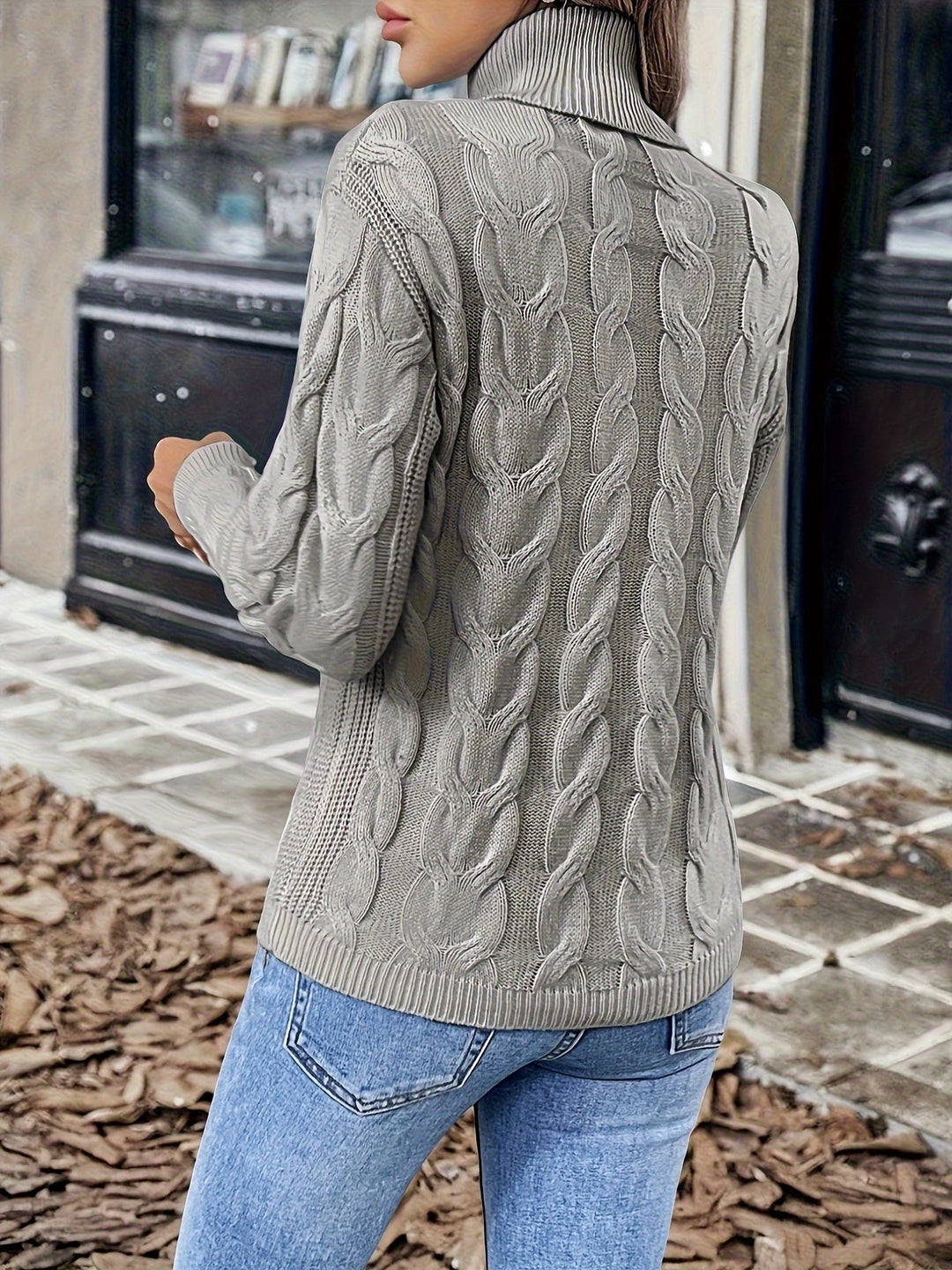 Celeste | Cozy Cable Knit Turtleneck