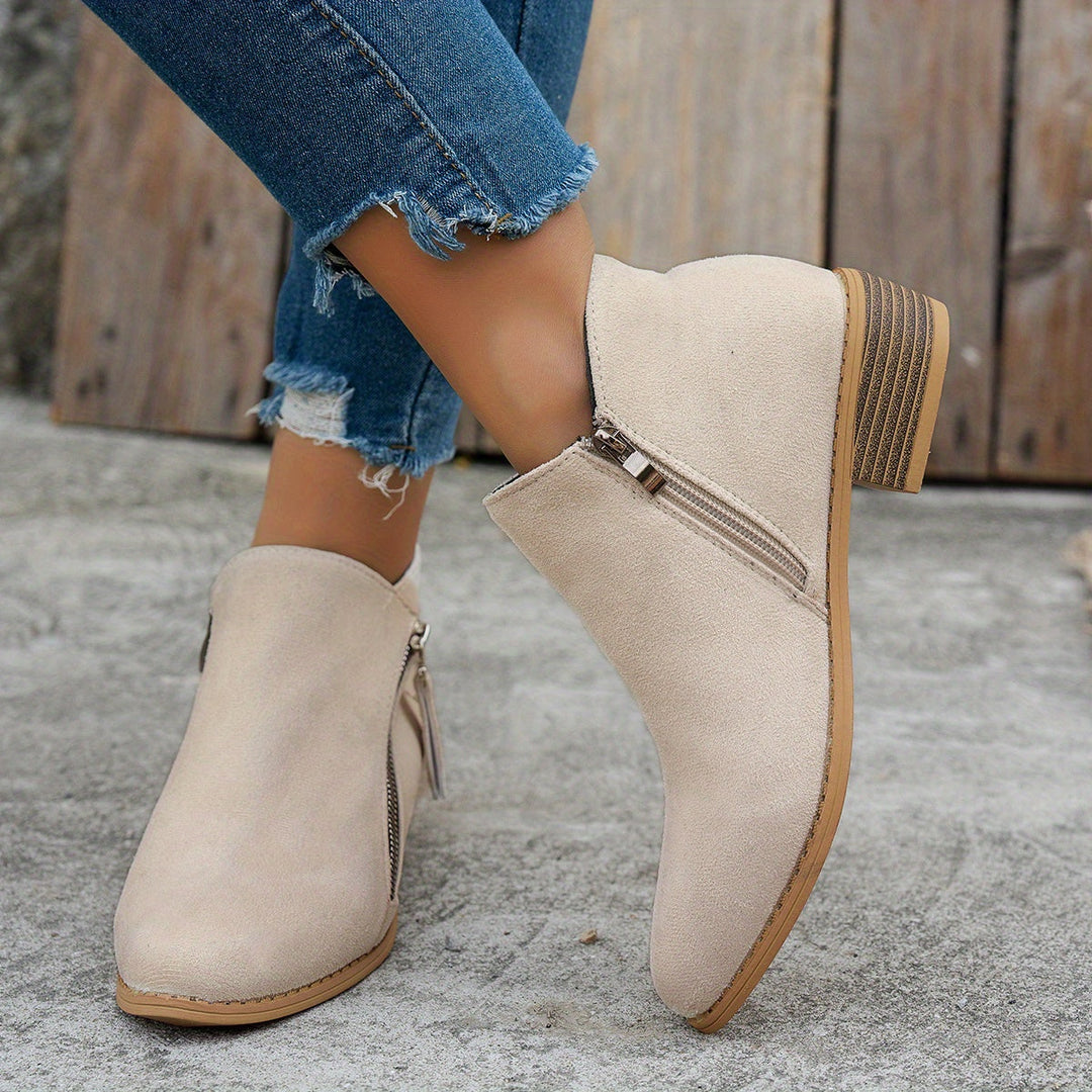 Bianca | Daily Ankle Boots with Side Zipper