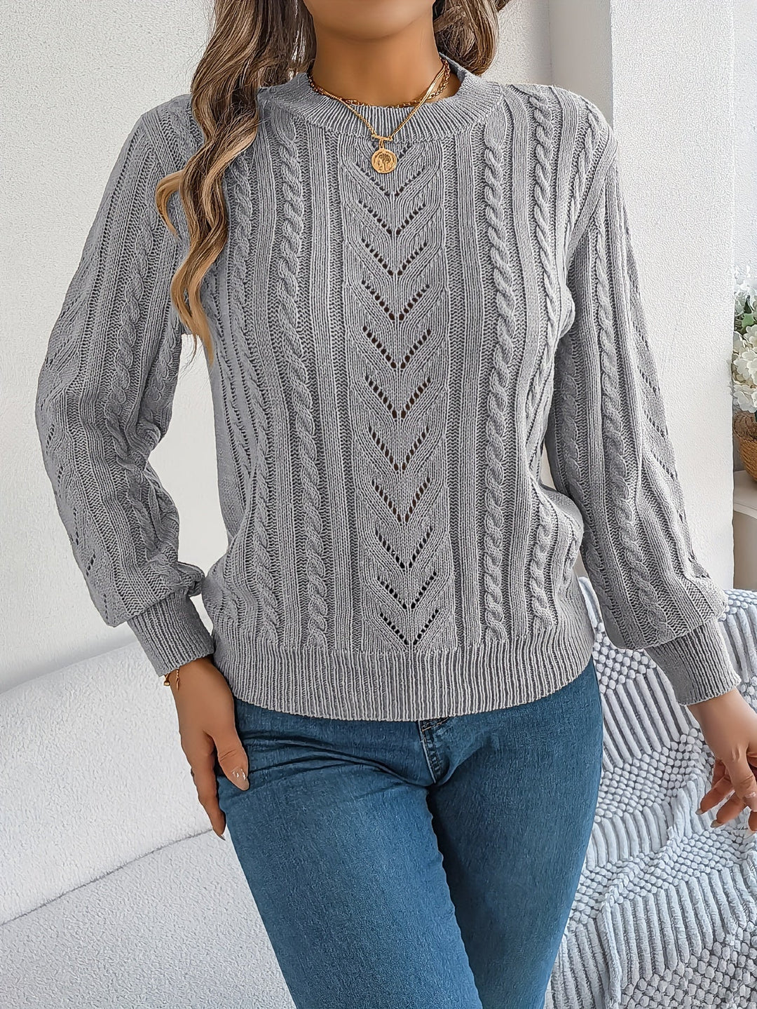 Blythe | Cable Knit Textured Sweater