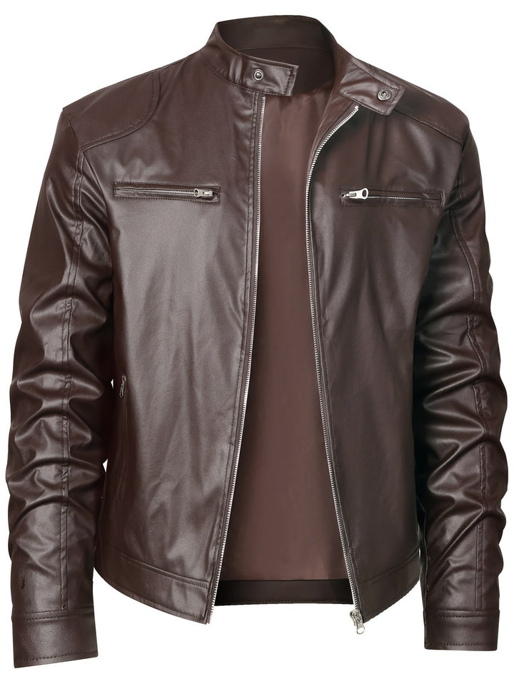 Roman | Stand Collar Moto Jacket